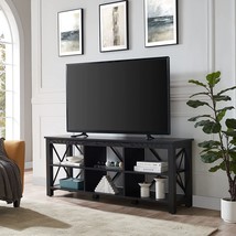 Sawyer Rectangular TV Stand for TV&#39;s up to 65&quot; in Black - £256.58 GBP