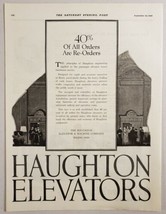 1920 Print Ad Haughton Elevator &amp; Machine Company Engineering Toledo,Ohio - $15.28