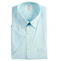 Mens Dress Shirt Big &amp; Tall Croft &amp; Barrow Blue Short Sleeve Button Up-sz 5XB - £14.24 GBP