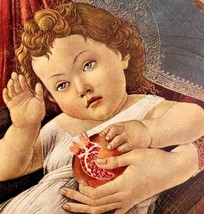 Madonna Of The Pomegranate Detail #1 Botticelli 1958 Lithograph Print LGADBott - £23.50 GBP
