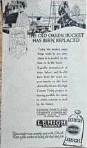 1919 LEHIGH CEMENT - PORTLAND CEMENT CO-OLD OAKEN BUCKET- Antique Print Ad - $235.22 MXN