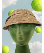 Womens Sun Hat Visor Straw Natural Fiber OS Croft &amp; Barrow Golf Tennis P... - $20.02 CAD