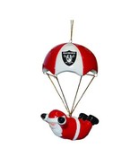 Raiders Las Vegas Oakland NFL 2444 Skydiving Santa Ornament - $24.32 CAD