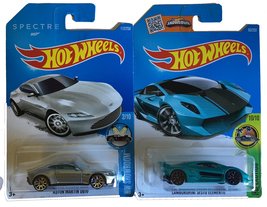 Hot Wheels 2016 HW Exotics James Bond Spectre Aston Martin DB10 &amp; Lamborghini Se - £26.06 GBP