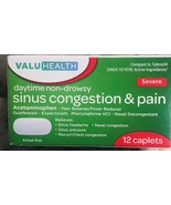 ValuHealth-Day Time Non-Drowsy Sinus Congestion/Pain(Severe)12Caplets. - $146.72 MXN