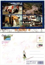 Spain Costa del Sol Mijas Donkeys Aerial View of City Vintage Postcard - £7.38 GBP