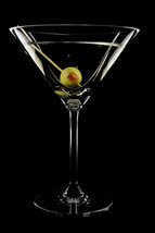 FRAMED CANVAS ART PRINT photograph martini cocktail in glass - $39.59+
