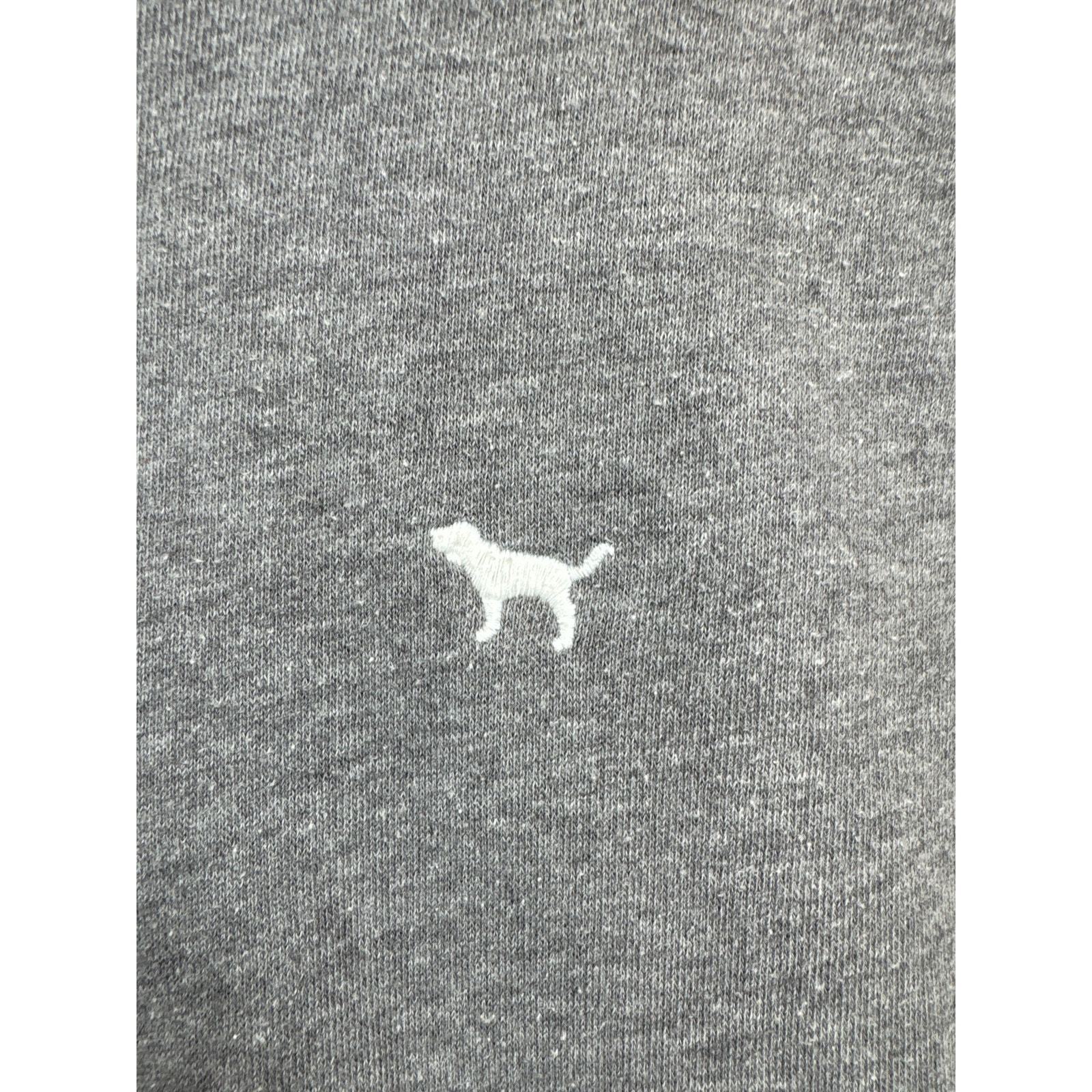Pink VS Victorias Secret 1/4 Zip Gray Sweatshirt Graphics Print Women’s Size M Item image 2