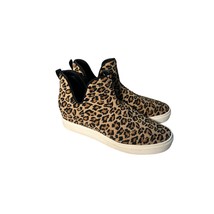 Steve Madden Womens Size 8.5 Lowry Leopard Print Sneakers High Top Stretch - £16.90 GBP