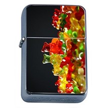 Gummy Bear Flip Top Dual Torch Em1 Smoking Cigarette Silver Refillable Dual Flam - £7.15 GBP