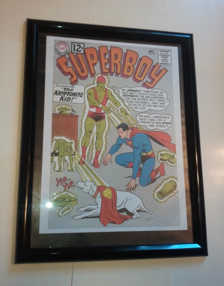 Primary image for Superboy Poster # 5 FRAMED Krypto Superboy #99 (1962) Curt Swan Art! DC Comics