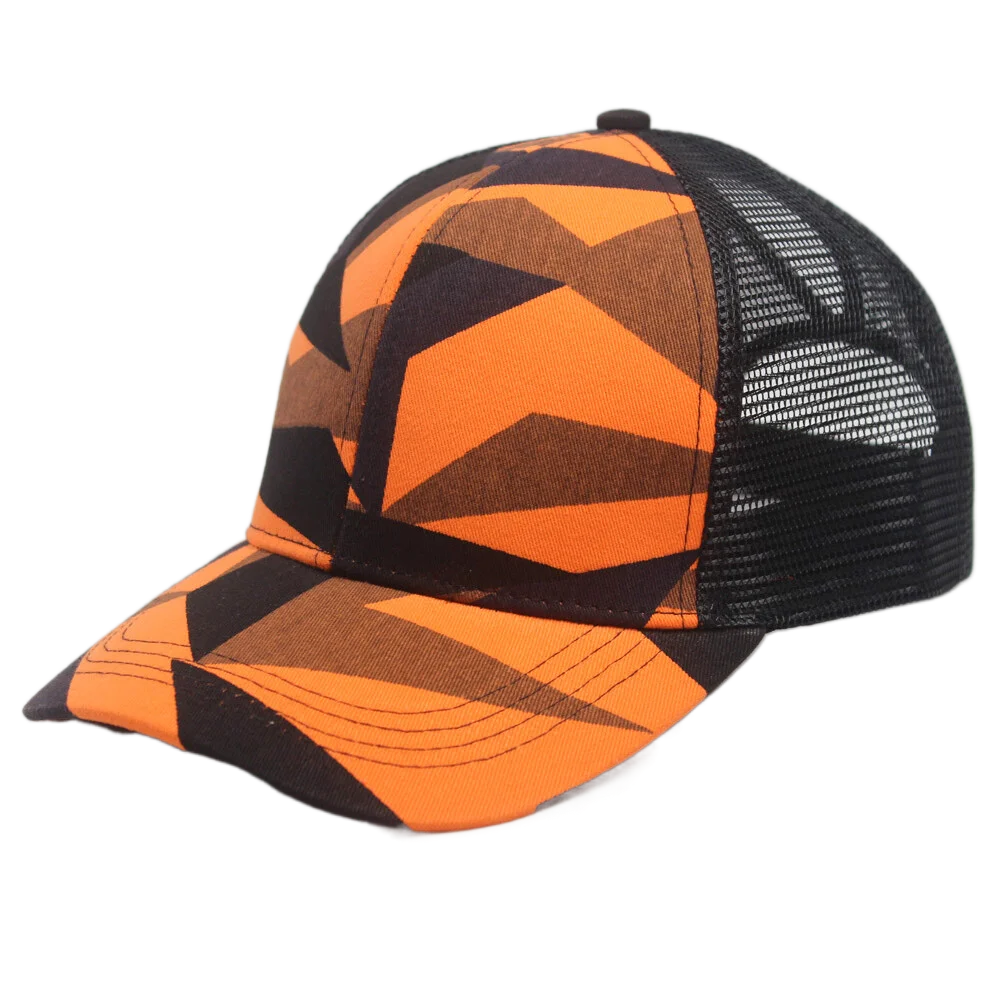 Men&#39;s Printed Geometric Baseball Cap Mesh Trucker Hat for Women Summer Cool - £10.87 GBP