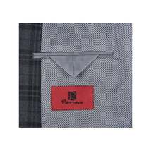 Men RENOIR Suit Two Button Business Formal Slim Fit 294-15 Gray English Plaid image 4