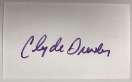 Clyde Drexler Signed Autographed 3x5 Index Card #3 - Basketball HOF - £15.95 GBP