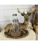 Rustic 8 Point Antlers Buck Deer Stag With Saddlebags Salt Pepper Shaker... - $42.20 CAD