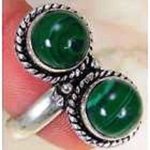 funky Lab Malachite &amp; 925 Silver Handmade Elegants Ring Size Adjustable J1-55 - £18.89 GBP