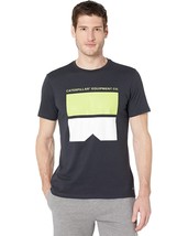 Caterpillar Men&#39;s All Cotton Connect Blocks Tee in Blue Graphite-Large - $18.97