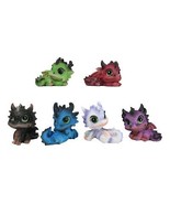 Set of 6 Fantasy Whimsical Colorful Hatchling Baby Dragons Mini Figurines - $570.99 MXN
