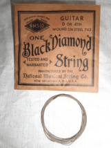 Black Diamond Guitar String D or 4th Wound On Steel #743 National Music ... - £10.94 GBP