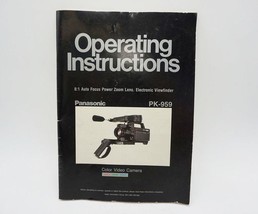 Panasonic PK-959 Video Cámara Instrucciones Manual Folleto Booklet - $35.04