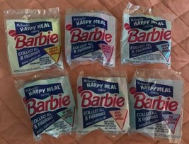 Vintage Mcdonalds Happy Meal Toy Barbie Figurines 1991 Set Of 6 Mip Cake Toppers - £10.17 GBP