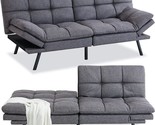 Futon Sofa Bed Modern Convertible Futon Couch Memory Foam Sleeper Sofa,L... - $561.99
