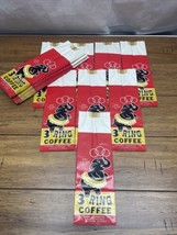Wholesale Lot 25 Vintage 3 Ring Coffee 1 Pound Bag Chicago 1950’s Advertising JD - £15.48 GBP