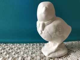 W5 - Small Chick with Bow Ceramic Bisque Ready-to-Paint - £1.79 GBP