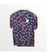 mens casual preepy sonoma short sleeve palm print shirt large - $15.99