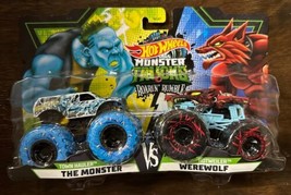 2022 Hot Wheels Monster Trucks Roaring Rumble The Monster vs Werewolf (NEW) 1:64 - £11.98 GBP