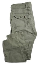 Gap Stretch Pants Women 8 Sage Green Straight Leg Fringe Ankles - £17.02 GBP