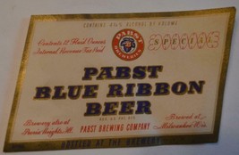 Vintage Pabst Blue Ribbon  Milwaukee WIS Peoria Heights ILL     inv 29 - £7.99 GBP