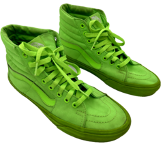 VANS Off The Wall High Top Skateboarding Shoes Neon Green Mens 7.5 7214545 - £22.61 GBP