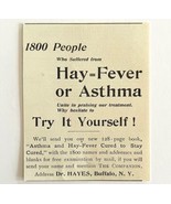 Dr Hayes Asthma Medicine 1894 Advertisement Victorian Buffalo NY ADBN1ff - $27.41 CAD