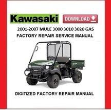 2001-2007 KAWASAKI MULE 3000 GAS 4X4 Factory Service Repair Manual  - $20.00