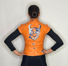 DEMON VEST Painted Leather Short Sleeve Jacket Shirt VINTAGE DESIGNER Ma... - €1.311,94 EUR