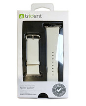 NEW Trident Genuine Leather WHITE Watch Band Strap for Apple Watch 42 / ... - £6.92 GBP