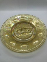 Wheaton Commemorative Yellow Carnival Glass Plate - Skylab I - 1973 NASA - £15.72 GBP