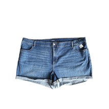 Old Navy Mid Rise Shorts 26 Womens Plus Size Cuffed Medium Wash NWT Bottoms - £16.00 GBP