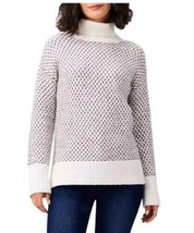 Nic + Zoe Womens XXL Printed Cotton Cozy Mock Turtleneck Sweater Split Hem - $24.75