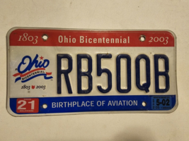 OHIO STATE 1803 BICENTENNIAL 2003 License Plate!  Expired-Birth of Aviation - $339.76 MXN
