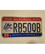 OHIO STATE 1803 BICENTENNIAL 2003 License Plate!  Expired-Birth of Aviation - $341.64 MXN