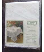 Vintage Varda by G&amp;W Lace Tablecloth 70" Round White  NOS USA - $19.80