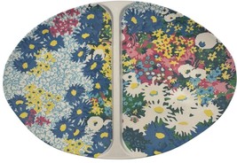 Anthropologie Sarah Campbell Platter Melamine Floral Oval Divided Servin... - $382.17 MXN