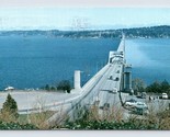 Lake Washington Floating Bridge Seattle Washington WA Chrome Postcard M4 - $4.03