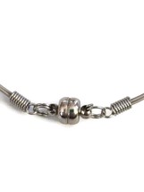 Silver Tone Livid Gemstone Bead Filigree Pendant Double Strand Mini Bracelet - £17.42 GBP