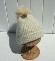 Winter Soft Stretchy Fuzzy Knitted Faux Fur Pom Fleece Lined Ski Beanie ... - £20.76 GBP