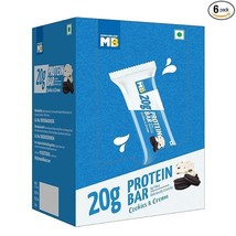 Protein Bar,Cookies &amp; Cream,Protein BlendFor Energy &amp; Fitness(Pack of 6)... - £18.69 GBP+