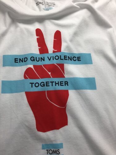 Primary image for Toms Men T Shirt End Gun Violence Together White XXL 2XL Excellent!