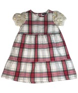 New Andy And Evan Little Girl&#39;s Holiday Plaid Stars Dress Gold Red 6Y - $43.31 CAD